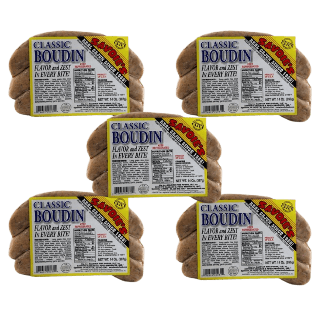 Savoie's Classic Pork Boudin 14 oz Pack of 5
